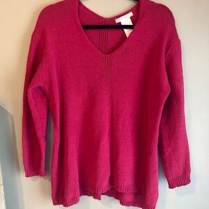 Philosophy Republic Clothing V-Neck Sweater  Vibrant Red Size M